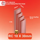 Copper Rail Copper Busbar (RC) Thickness 10 mm x Width 30 mm x Length 4 Meters - RC 10 30 1