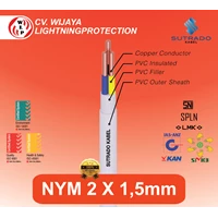 Kabel NYM 2 x 1.5mm Sutrado Kabel Listrik 300 / 500 V NYM (Cu / PVC / PVC)