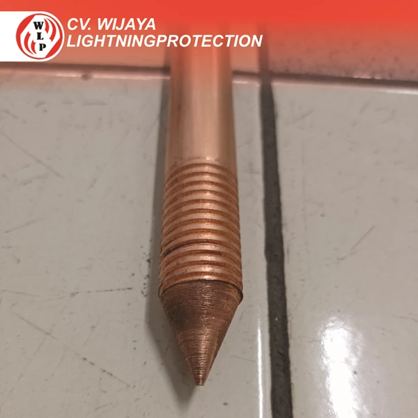 Batang Grounding Bonded 3/4 x 1.5 Meter Copper Bonded Rod batang pembumian berlapis tembaga  grounding rod bonded  rod bonded tembaga  batang grounding bonded