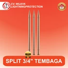 Air Terminal Splitzen Full Copper Diameter 3/4&quot Panjang 600 mm Splitsen 3/4&quot Tombak Penangkal Petir 3/4&quot Penangkal Petir Konvensional 3/4&quot Full Copper 1