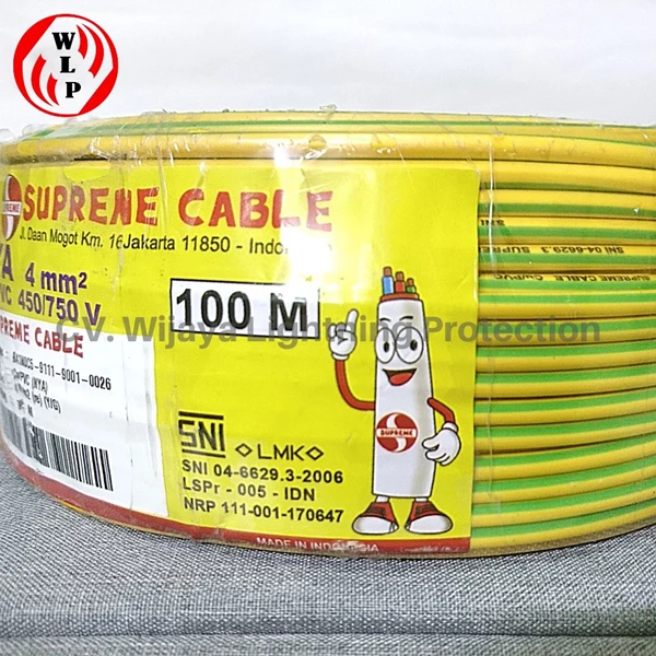 Kabel NYA Supreme 4mm Kuning List Hijau