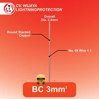 Kabel Bare Coppper (BC) Kabel Tembaga Tanpa Kulit Untuk Grounding System Ukuran 3mm