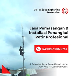 Jasa Pemasangan Penangkal Petir Di DKI Jakarta Tipe Elektrostatis dan Konvensional